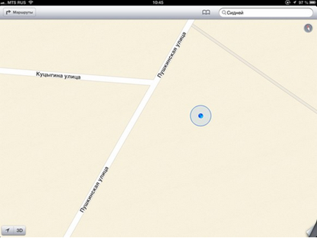 Карта в iOS 6