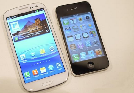 iPhone 4s и Samsung Galaxy S3