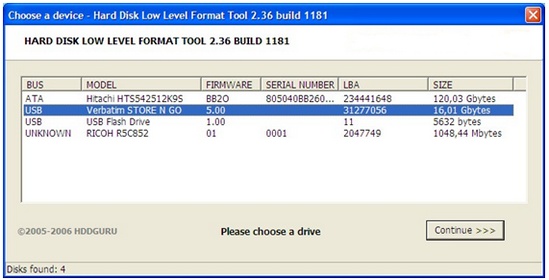HDD Low Level Format Tool