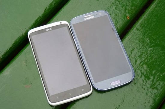 Samsung S3 HTC One X выключенные