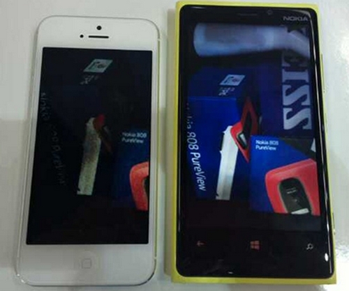 Габариты iPhone 5 и Nokia Lumia 920