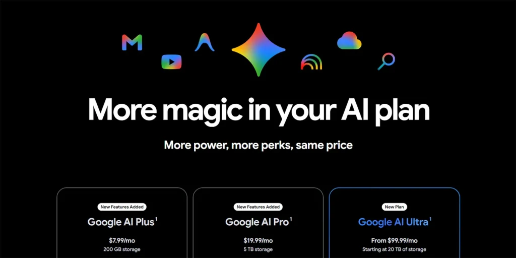 Google упростила выбор тарифов Google One AI Ultra после жалоб пользователей