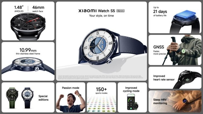 Xiaomi представила Smart Band 10 Pro, Watch S5, Buds 6 и колонку Sound Play для мирового рынка