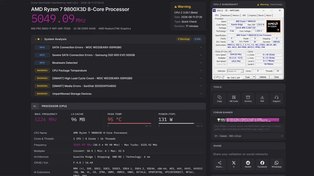 CPU-Z получила крупнейшее обновление за годы — версия 3 научилась искать проблемы с процессором, памятью и видеокартой